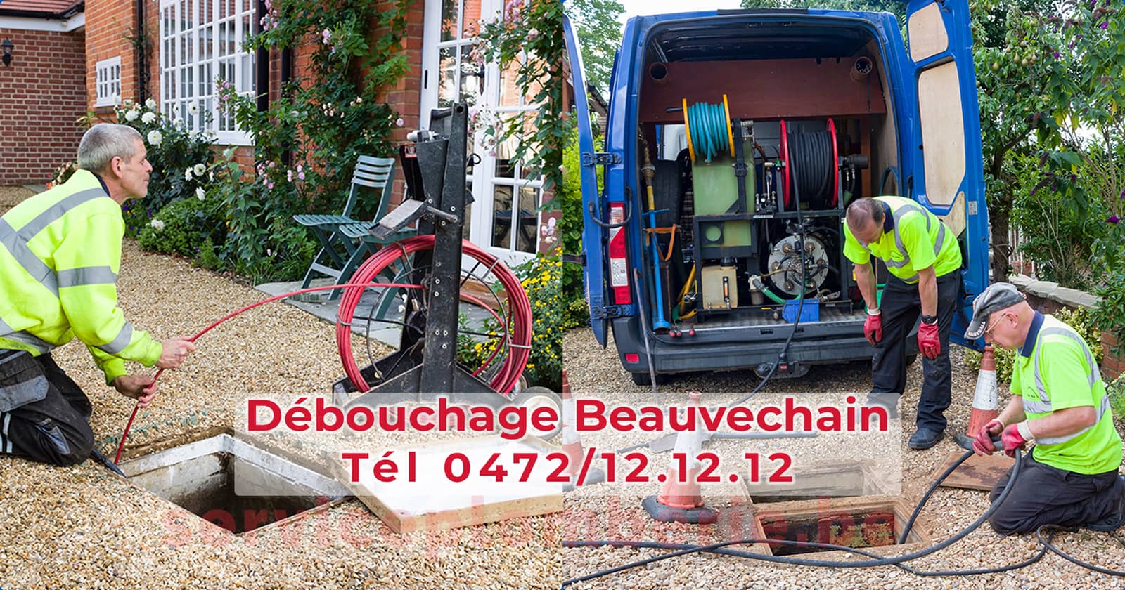 Débouchage Beauvechain d'égout Service Plomberie Tél 0472/12.12.12