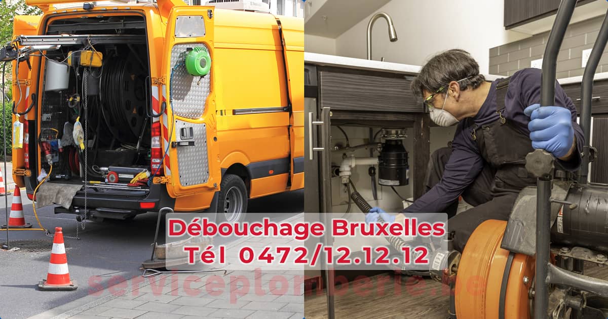 Débouchage Bruxelles d'égout Service Plomberie Tél 0472/12.12.12
