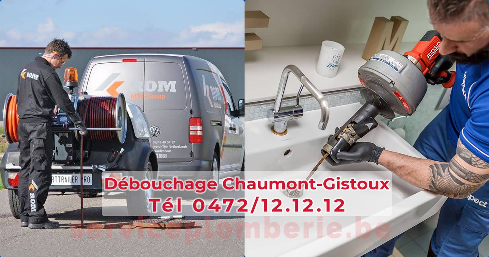 Débouchage Chaumont-Gistoux d'égout Service Plomberie Tél 0472/12.12.12